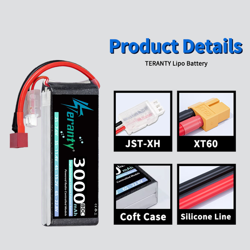 TERANTY 2S 3000mAh Lipo Batter - Drone Battery 3S 评论和价格