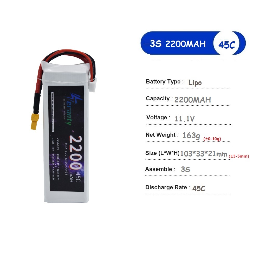 3S 11.1V Lipo Battery Deans XT - Drone Battery 3S 评论和价格